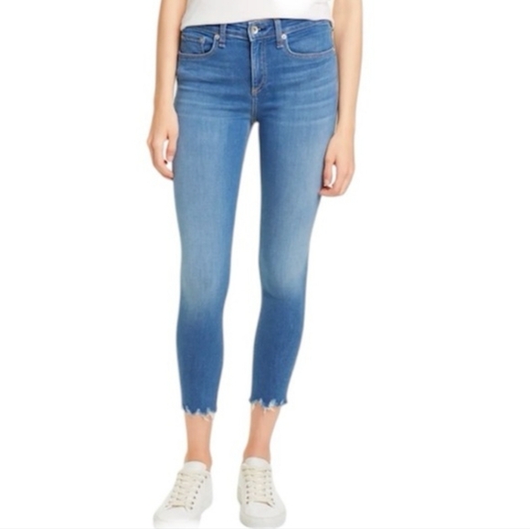 rag & bone Denim - Rag & Bone Cate Mid-rise Ankle Crop Light Blue Skinny Jeans Size 30